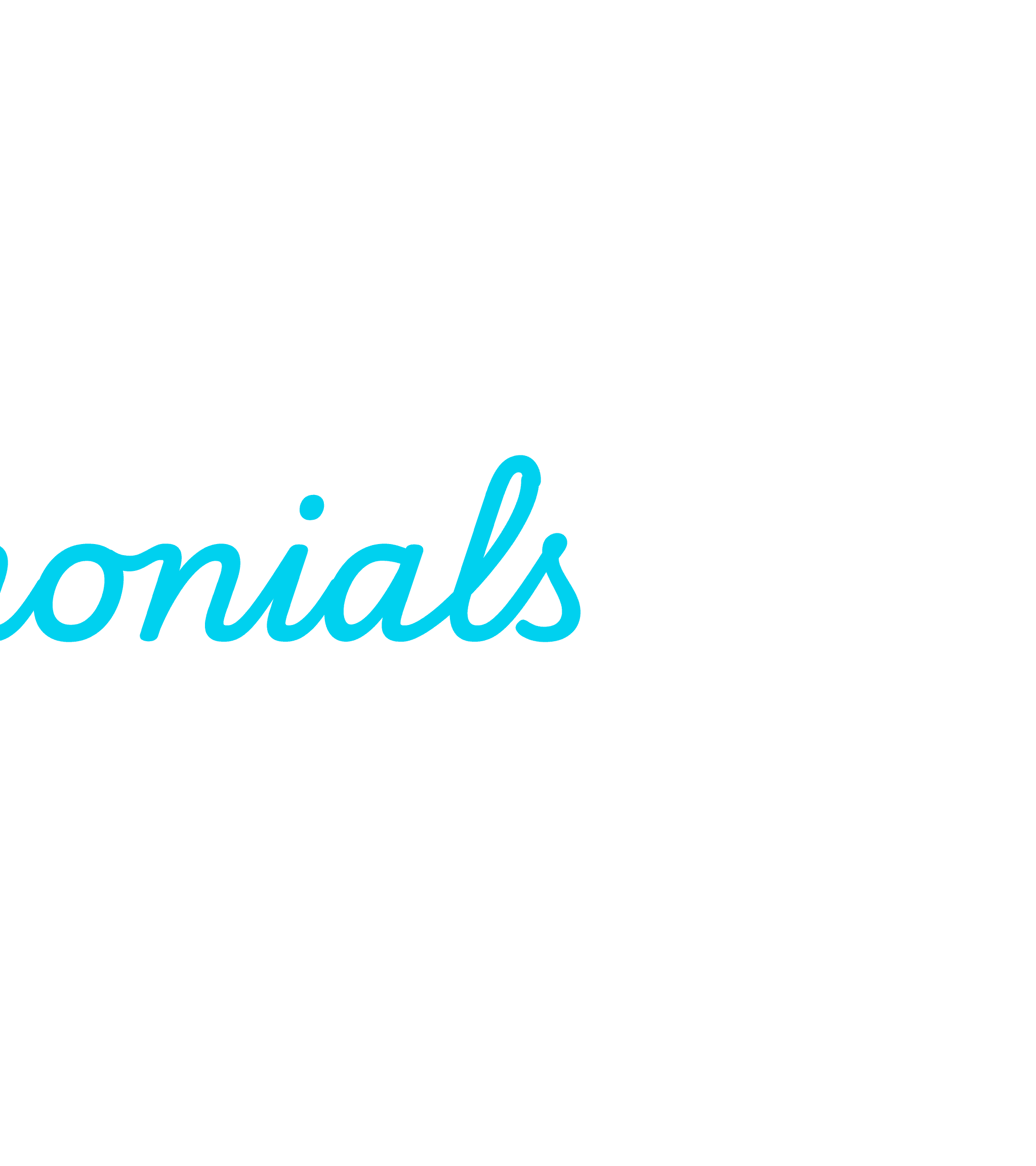 Testimonials split view